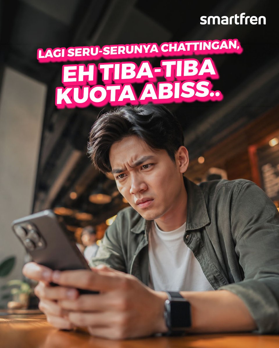 smartfrenworld's tweet photo. Kuota abis pas butuh-butuhnya udah gak panik. Kuota Nonstop SMARTFREN, kuota utama habis, akses Nonstop nyala otomatis internet tetap jalan sampai masa aktif paket habis🙌

Caranya gampang via MySF. Yuk, anti panik kuota habis 💪🩷
#SMARTFREN #JagoanSinyalSeIndonesia https://t.co/XpkiJaxPV7