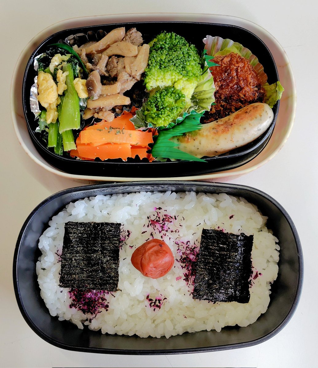 sjms810's tweet photo. 今日の弁当Bグループ（冷食／ささみのチーズ揚げ）
次に更新する時にはもう梅雨明けしてそう。 https://t.co/S6z7nxfh3K
