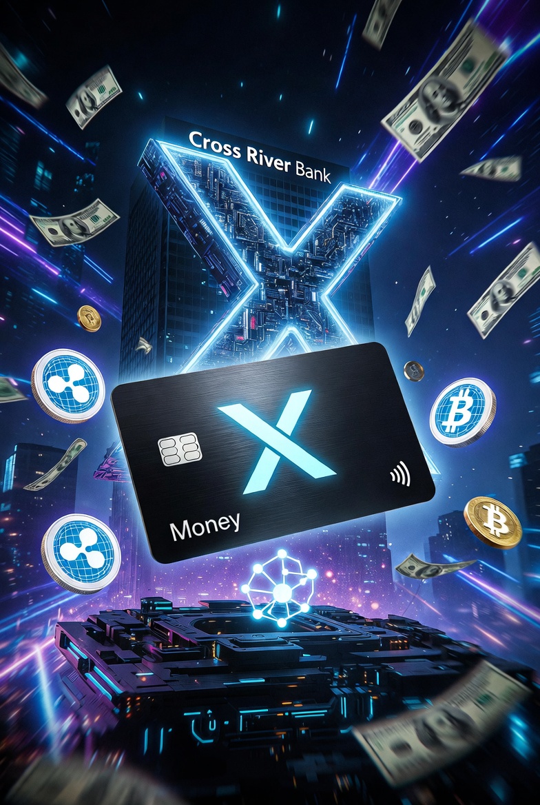 baltierrezl's tweet photo. HUGE: Cross River Bank + X Card + Ripple = Game Over for Old Finance!
The bank powering X Money cards is the SAME one partnered with Ripple since 2014 for real-time payments.
X users about to get seamless global money movement.
#XMoney #CrossRiver #Ripple #XRP #Crypto https://t.co/yvS2TpJ3OK