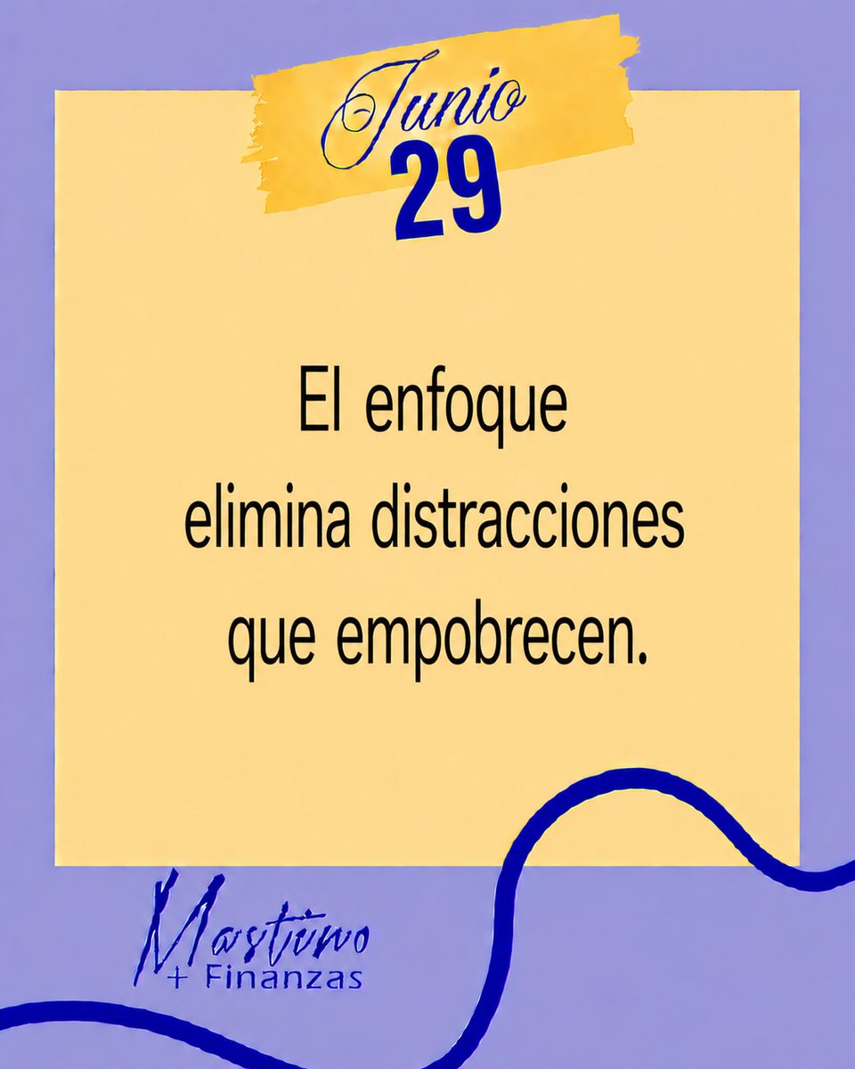 imastinos's tweet photo. 📅 29 de junio

🎯 El enfoque elimina distracciones que empobrecen.

Tu tiempo es un activo. Cada distracción tiene un costo.

📈 Enfócate.
💰 Ejecuta.
🙏 Aprovecha cada oportunidad.

📖 Efesios 5:15-16

❤️ 💬 🔄 📌

#Enfoque #Disciplina #Finanzas #Productividad https://t.co/so13KklWLF
