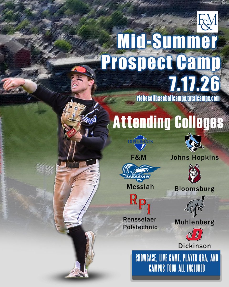 mattriebs9's tweet photo. Excited for our next prospect camp to identify some future Dips! Going to be a great day - Coaches from 7 colleges attending, hosted in a pro stadium, campus tour, evals, and Q&amp;A included.
📅7.17
📍Penn Medicine Park
Register here: https://t.co/4Ps2SJSz6l https://t.co/BEDt8Ec1jO