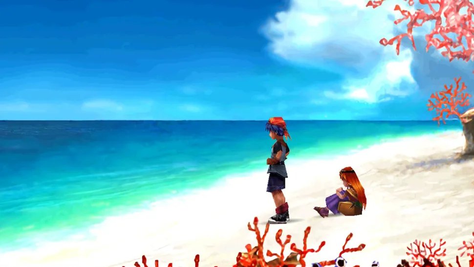 warper2509's tweet photo. Esse estilo praiano de Chrono Cross me encanta. Na maioria dos locais e cidades a água é um elemento visível e importante. https://t.co/NgD1JglGVr