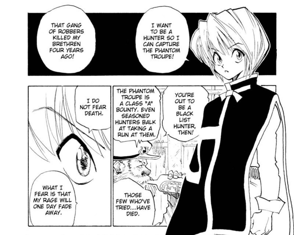 ronesolos's tweet photo. The Chihiro “wake up with fresh hatred” but with aura #HunterXHunter https://t.co/DBJ6fgARDR