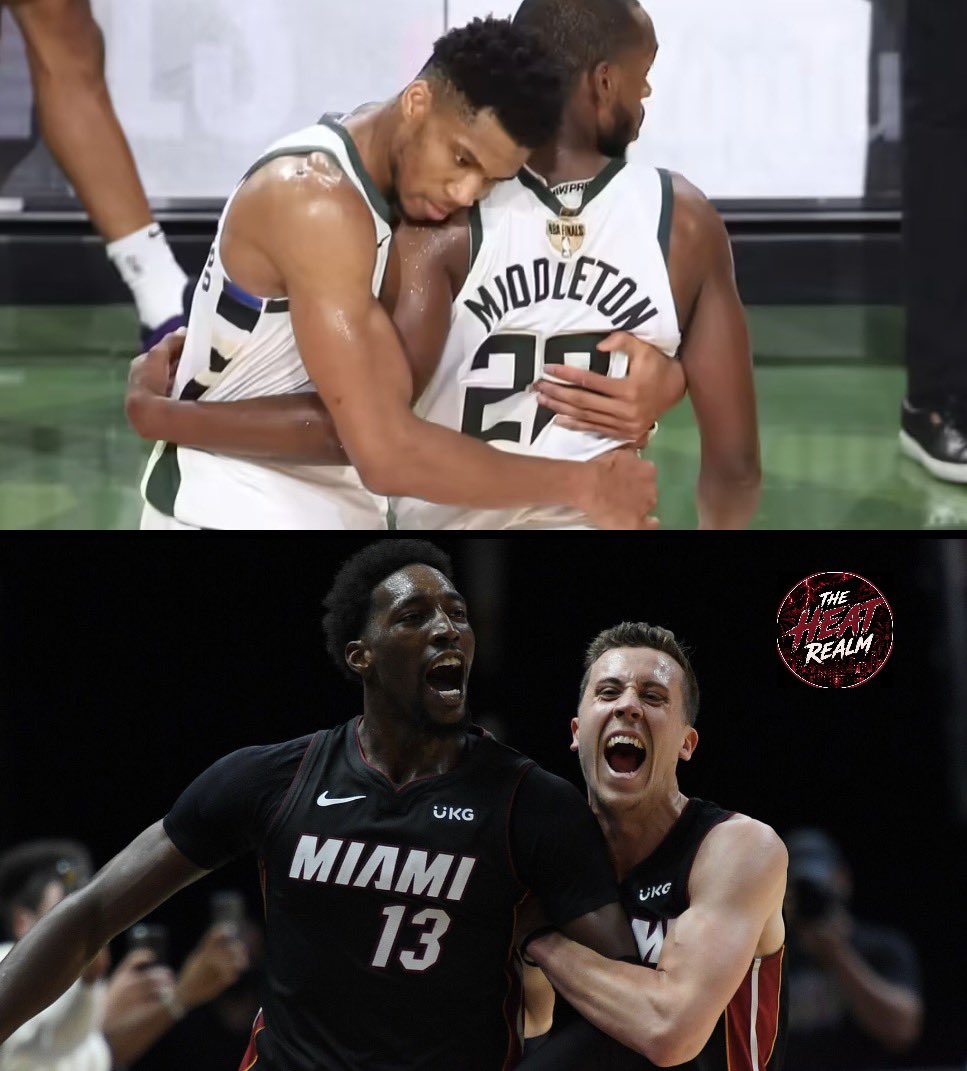 WadexFlash's tweet photo. Giannis Antetokounmpo getting Khris Middleton back.

Bam Adebayo getting Duncan Robinson back.

Everyone wins, chemistry will be through the roof. https://t.co/BarNJozknK
