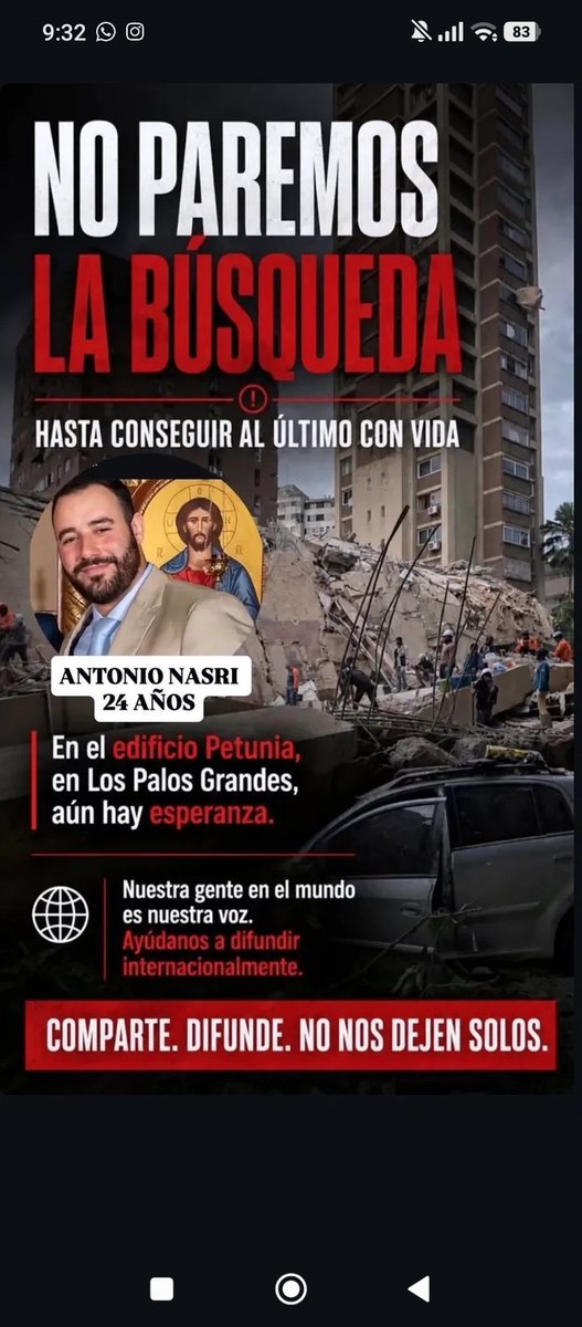 hehatemimi's tweet photo. @nayibbukele SR PRESIDENTE. ANTONIO NASRI DE 24 AÑOS DEL EDIFICIO PETUNIA I, PISO 2, EN LOS PALOS GRANDES EN CARACAS NECESITA DE SU AYUDA. DICEN QUE PUEDEN TARDARSE DE 10 A 20 DÍAS Y NO PUEDE ESPERAR. AYUDENNOS POR FAVOR. https://t.co/gzpoGyjESy