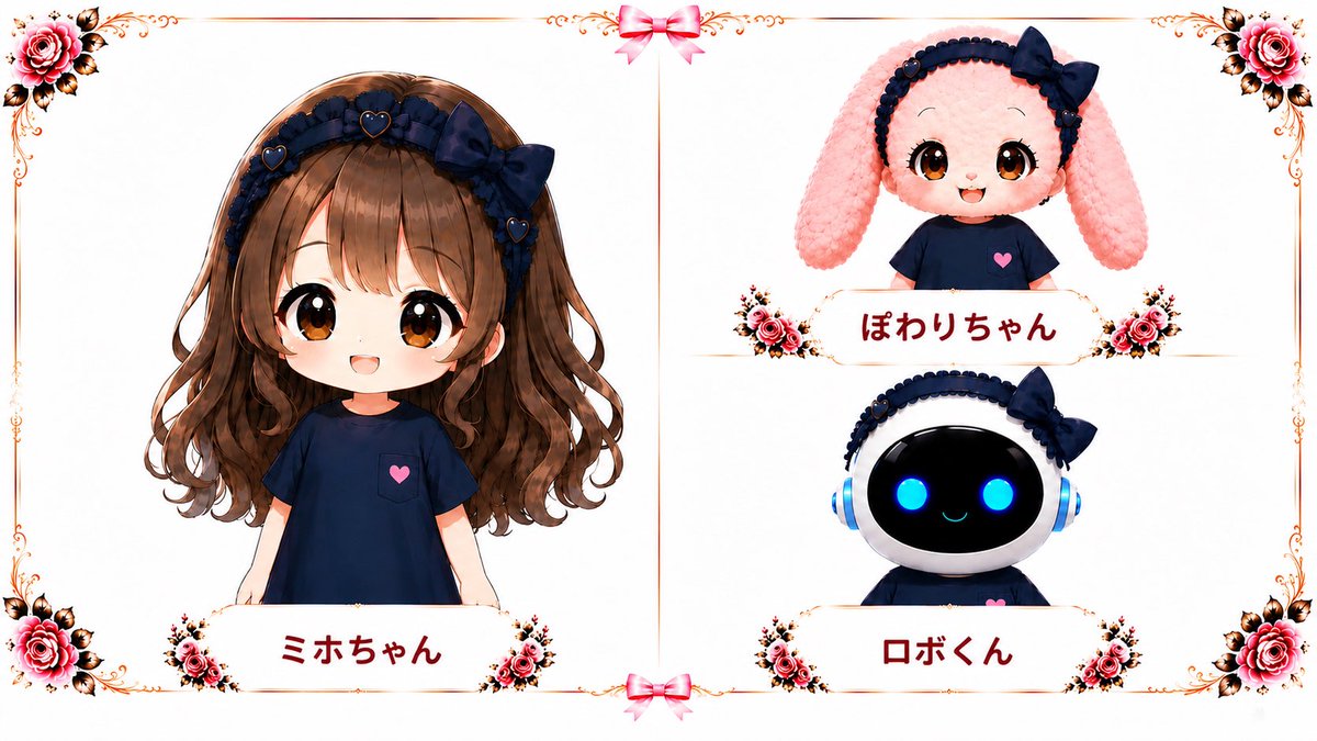 オリジナルキャラクターを更新しました•ᴗ• ミホちゃんたちが複数いる