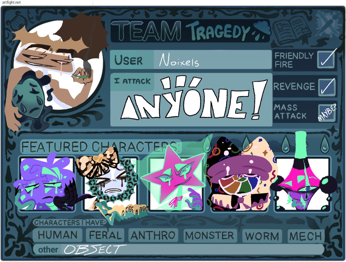 Noixelz's tweet photo. My artfight card thing yayyy
#artfight #osc #osctwt https://t.co/ouFRMrx8vu
