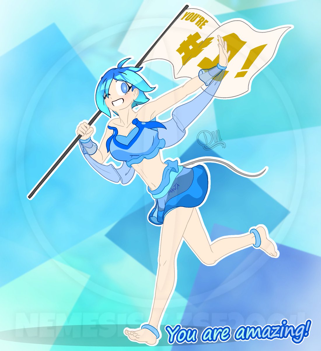 manta様用です•*¨*•.¸¸♬︎ Manta cheers you on!🌊✨ A fun lil piece with Manta inspired by