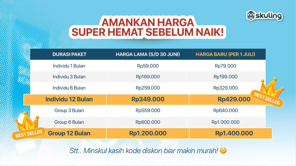 Skuling | Latsol & TO SNBT, TKA, Kedinasan tweet media