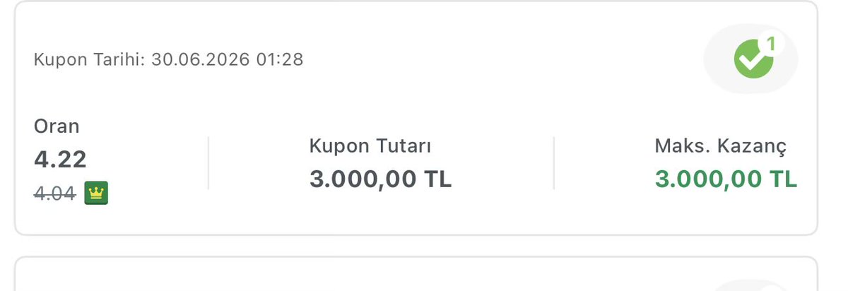crypton10220634's tweet photo. @iddaa Güzel iş tebrikler kazandınız https://t.co/yYYzOvEeIn