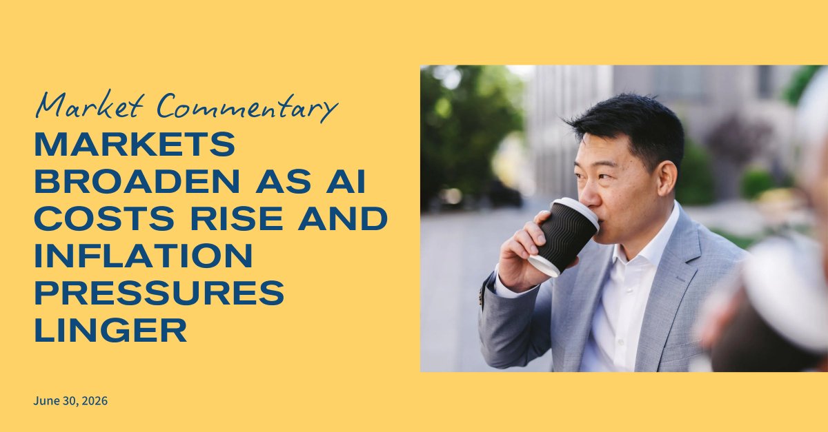 TiogaWealth's tweet photo. AI continues to influence the economy and markets—but not all companies are benefiting equally. Rising costs and sticky inflation underscore the importance of a diversified investment plan. Read this week’s Market Commentary to learn more. https://t.co/7KDEbOm4co https://t.co/e5mtyYknQW