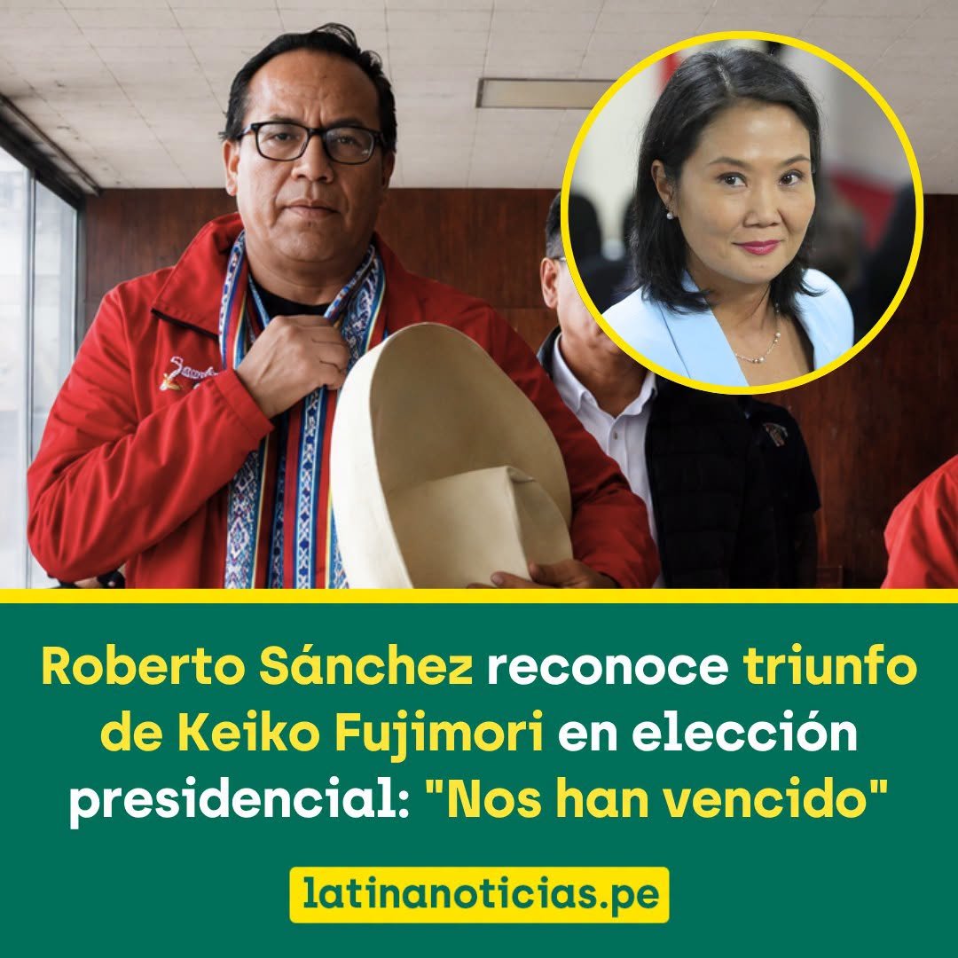 Latina_Noticias's tweet photo. 🔴🗳️ Roberto Sánchez declaró al medio RT que, ante las referencias de denuncias por presuntas irregularidades desde el 2021, presentadas por Keiko Fujimori contra Pedro Castillo, el partido Juntos por el Perú acepta que han perdido las elecciones del 2026 sin prescindir de sus denuncias sobre las formas en como se llevaron el conteo y elecciones de peruanos en el extranjero.

🧐 "En ese contexto, hemos luchado nosotros en el sistema electoral, y creemos, nosotros, que, de manera irregular, nos han vencido, pero han vencido en este tema electoral, pero no a la voluntad de un pueblo que se resiste con esperanza, con alegría, con ética. Ganar un proceso electoral no le hace demócrata, sobre todo con sus antecedentes", criticó el ahora excandidato Sánchez.