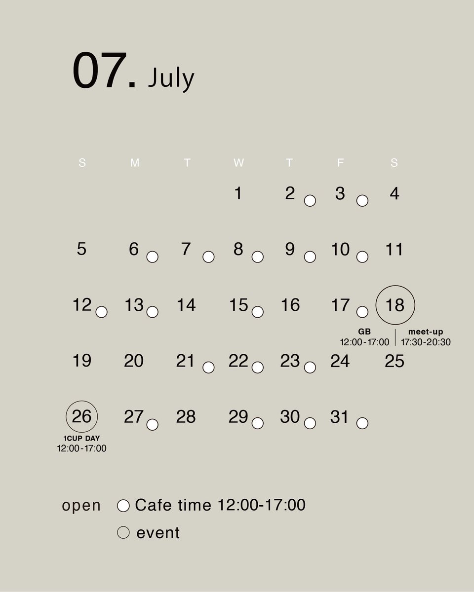 THERELAY__'s tweet photo. 【7月の営業カレンダー】
7月のマンスリーロースター
茨城にある
 HITACHINO COFFEEさんです💡

7/18ゲストバリスタ☕️&amp;コーヒーと和菓子のペアリング体験✨
7/26 1CUPDAY

皆様のご来店心よりお待ちしております！

札幌市中央区北4西17
吉田ビル 3F
無料駐車場🅿️建物むかって左側3台あり https://t.co/dcACMdzb3e