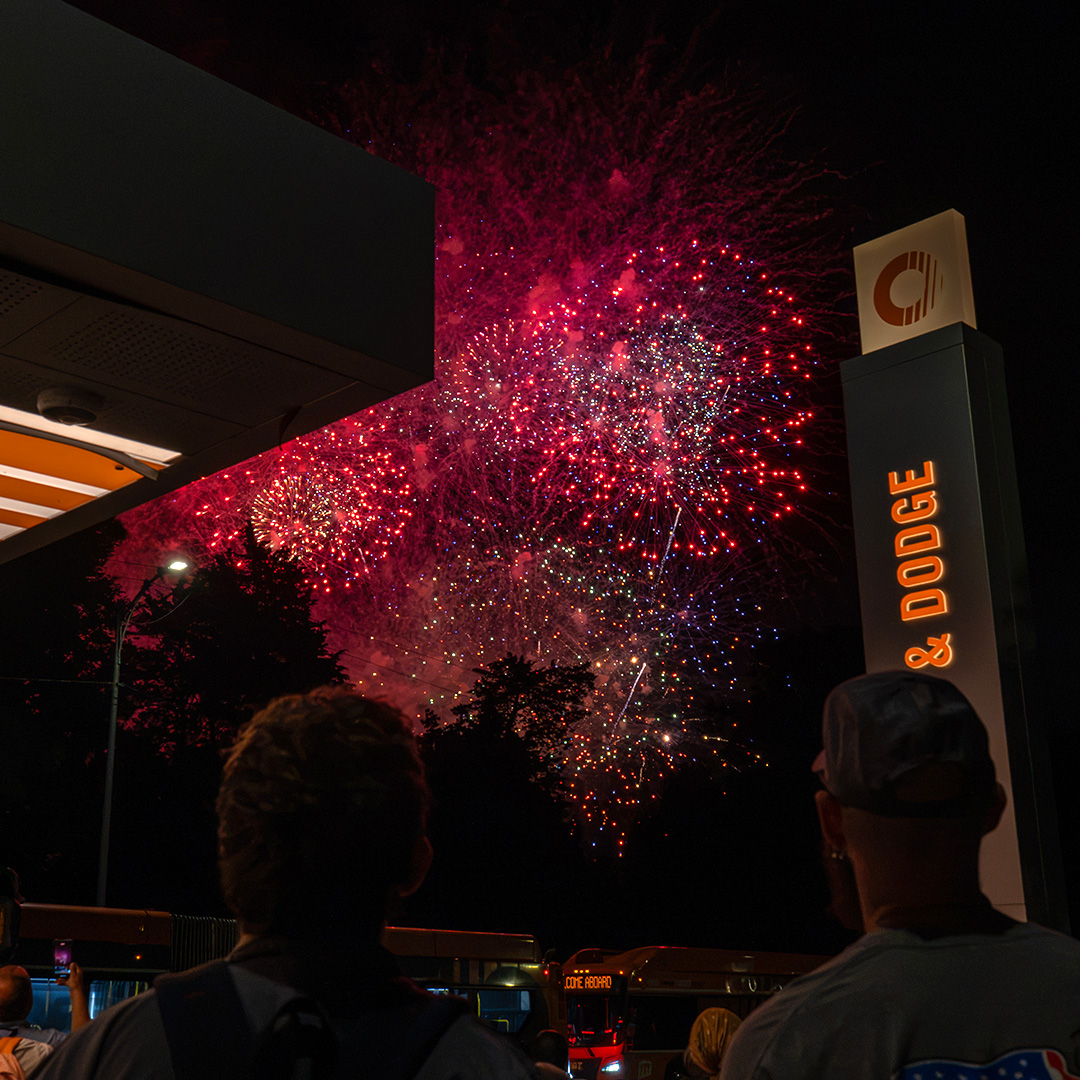 rideORBT's tweet photo. Omaha had quite a blast at the Memorial Park Concert 🎆
Thanks for making ORBT the first and last part of your night out! https://t.co/W07rnH9MZb