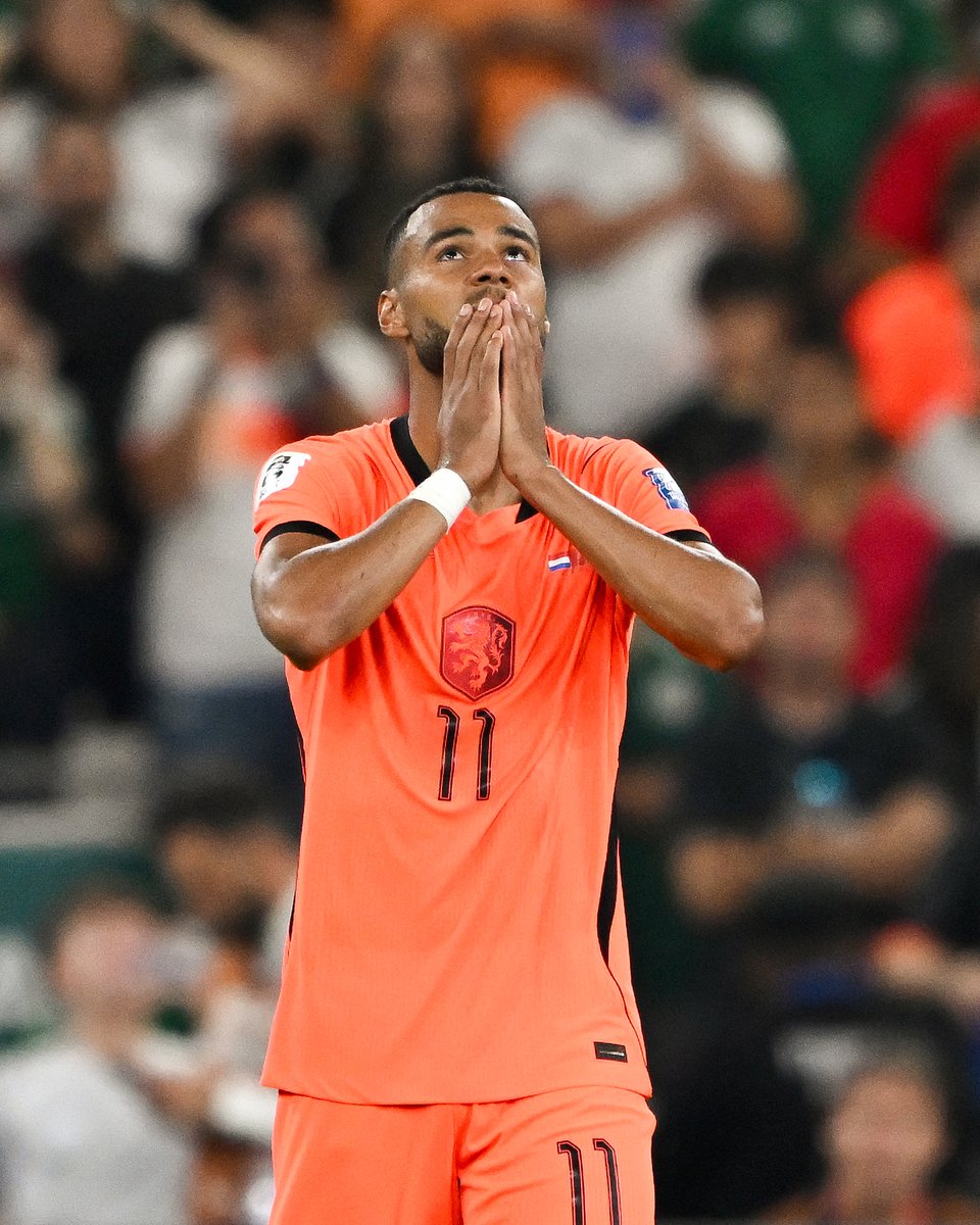 brfootball's tweet photo. Cody Gakpo was emotional after scoring the Netherlands’ go-ahead goal.

He and his wife announced the loss of their unborn son two days ago. https://t.co/piTeVsXAMq