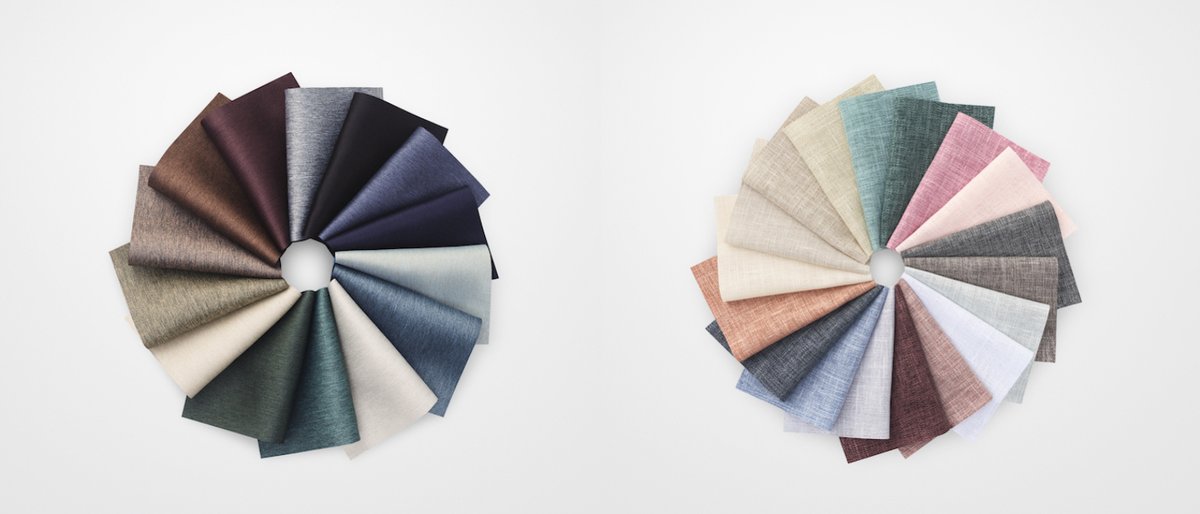 axismag's tweet photo. デンマークのテキスタイルメーカー、Kvadrat（クヴァドラ）が、新作の遮光カーテンを発表しました。

一般的な遮光カーテンは裏面がグレーのコーティングで覆われていますが、この新作は裏面にも表面と同じ色が続く仕様となっています。デザインを手がけた柳原照弘さんは、天然素材からカラーを採用。落ち着いた幅広い色調で展開されています。
https://t.co/3LNgqmj5lL