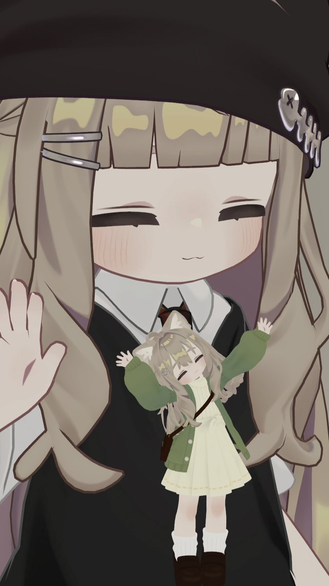 umez_vr's tweet photo. 昨日フレンドになった小さいキプさん。
どこか見覚えがあると思って写真を遡ったら、なんと自分がVRChatを始めて数日目の頃に見たキプさんでした……！

このときミニキプの可愛さに衝撃を受けて、それ以降自分もアバターの身長を小さくし始めた気がします。再会できて良かった。

←きのう / むかし→ https://t.co/NmOCtN4Hst