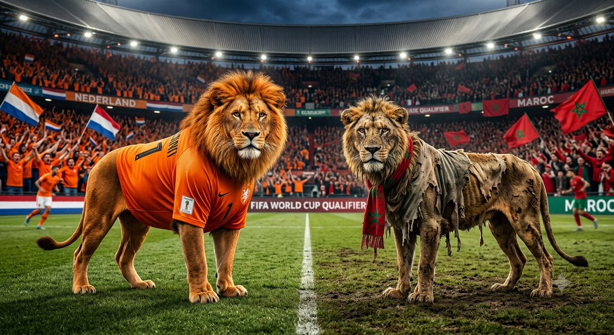 Garmul2's tweet photo. Nederland vs. Heilige Arabische dictatuur https://t.co/oXld680PLc