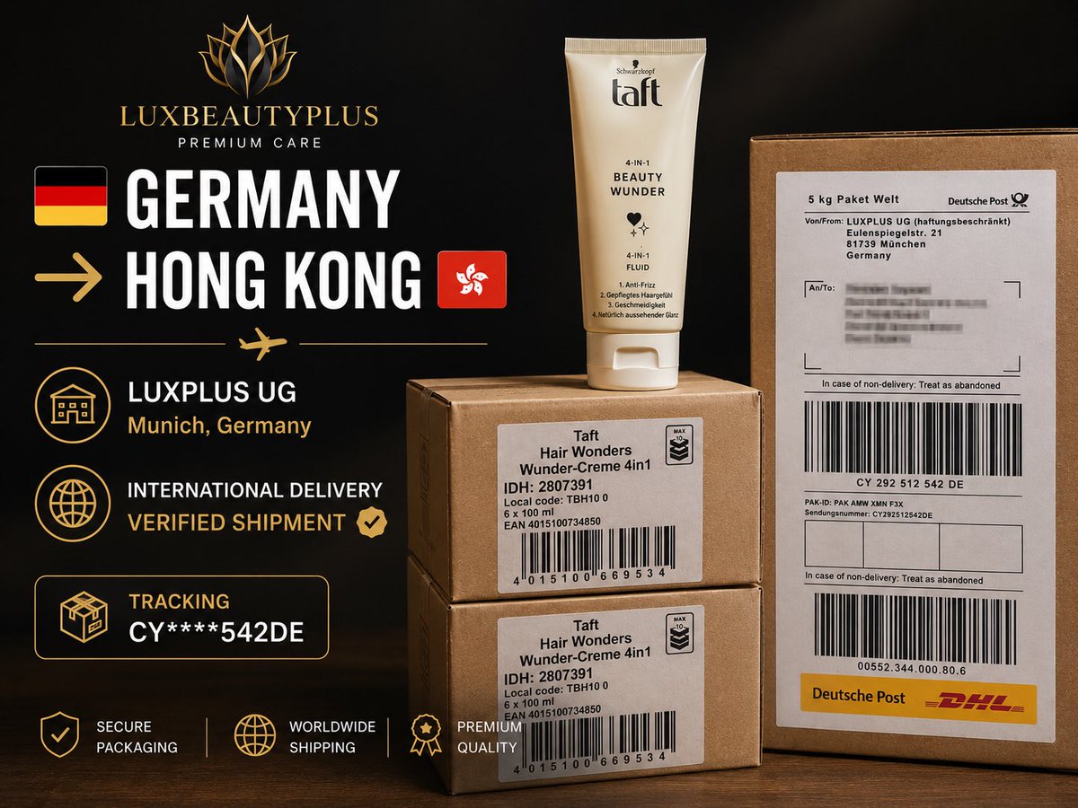 LuxBeautyPlus's tweet photo. Verified shipment 🇩🇪✈️🇭🇰

From Munich, Germany to Hong Kong.

Authentic European products, secure packaging, and tracked international delivery.

#LuxBeautyPlus #GlobalDelivery #HongKong #luxplus https://t.co/HfV3n1NrsC