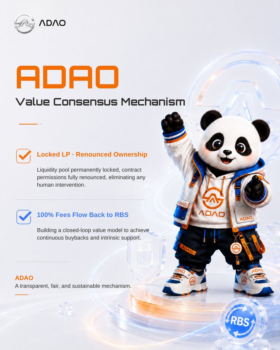 AKASOfficial_'s tweet photo. At ADAO,
Transparency is the foundation of trust ๐
Rules are the bedrock of value ๐ฅ
โ๏ธ Locked Liquidity Pool ยท Renounced Ownership
โ๏ธ 100% of Fees Flow Back to RBS
ADAO
Building trust through rules,
Creating value through consensusโจ
#ADAO #ValueConsensus #OnChainRules #RBS https://t.co/Kpp2ZAdD82