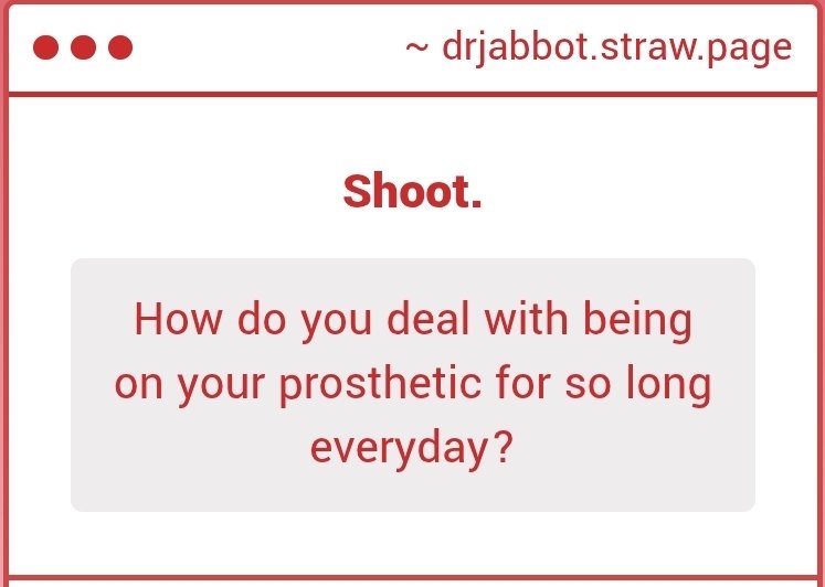 drjabbot's tweet photo. A thoughtful question for once. Thanks for asking.
I just push myself to my limit and hope for the best. 
Do as I say, not as I do. https://t.co/MnmrCpEJak