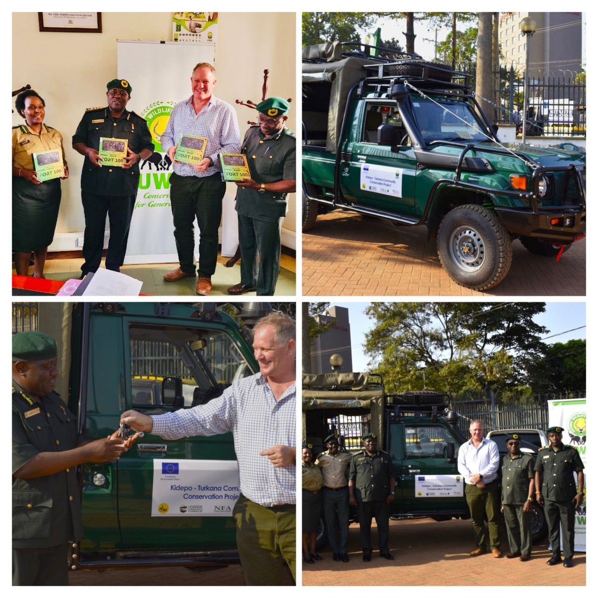 ugwildlife's tweet photo. Yesterday, UWA received a vehicle and 150 mobile phones under the EU-funded NaturAfrica Program to boost conservation in Kidepo–Turkana transboundary landscape. The support will strengthen field operations, #communication and #BiodiversityProtection across Uganda–Kenya border. https://t.co/9RcAfKJdID