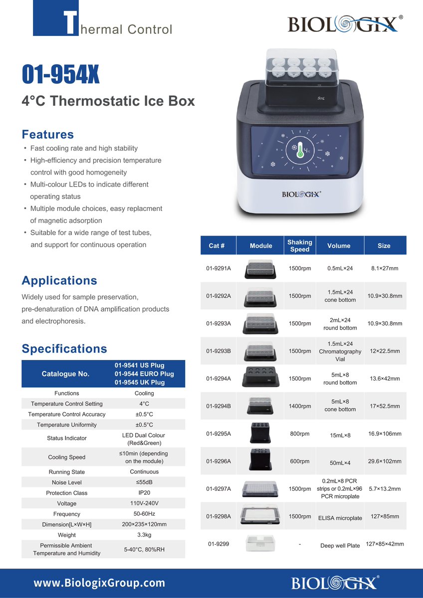 BiologixGroup's tweet photo. 🔬 Precision You Can Feel. Performance You Can Trust.

❄️ 4°C Ice Box

💧 Portable Meter

🧪 LTS Pipettes

🌐 https://t.co/MrT8ORF9cD

#Biologix #LabInnovation #LaboratoryEquipment #ResearchTools #LifeScience #MolecularBiology #LabLife #ScientificResearch #BenchWork https://t.co/S5krT7WZxO