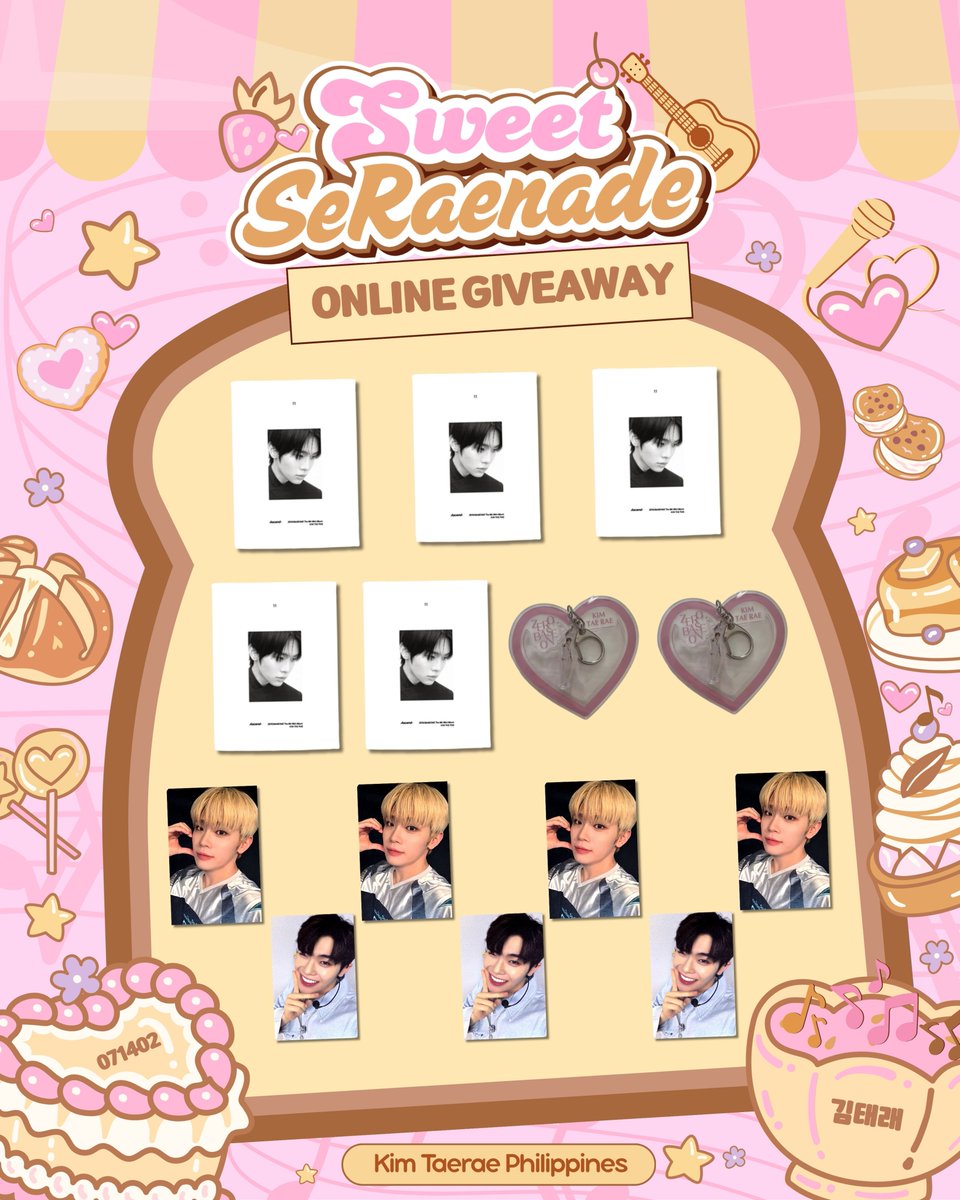 KimTaeraePHL's tweet photo. 🎉 IT'S FINALLY KIM TAERAE'S MONTH! 🎉

To celebrate his special month, we're giving away 14 prizes to lucky FILO KKULTARAES!

🎁 5 Sealed 11 Ver. Albums
🎁 2 ZEROSE Fancon Japan Keyrings
🎁 7 Official Photocards

Mechanics:
1. Like and Retweet this post.
2. Tag 2 mutuals in the replies.
3. Must be following Kim Taerae Philippines on X/Twitter @KimTaeraePHL.

📅 Giveaway ends on: July 13, 2026
🏆 Winners will be announced on: July 14, 2026

Please note that shipping fees will be shouldered by the winners.

#SweetSeRAEnade
#KIMTAERAE #김태래 #キムテレ #金太來
#ZEROBASEONE #ZB1 #제로베이스원
@ZB1_official