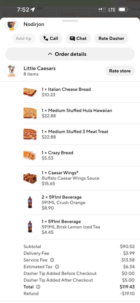 StellarC0rpse's tweet photo. @DoorDash_Help 

Why am I being denied a refund when I didn’t receive the chicken wings for my order?!??? Everything else arrived EXCEPT the wings 😭 the order was over $100 excluding the tip so I’m a bit heated over this! https://t.co/zOtJCV7xV1