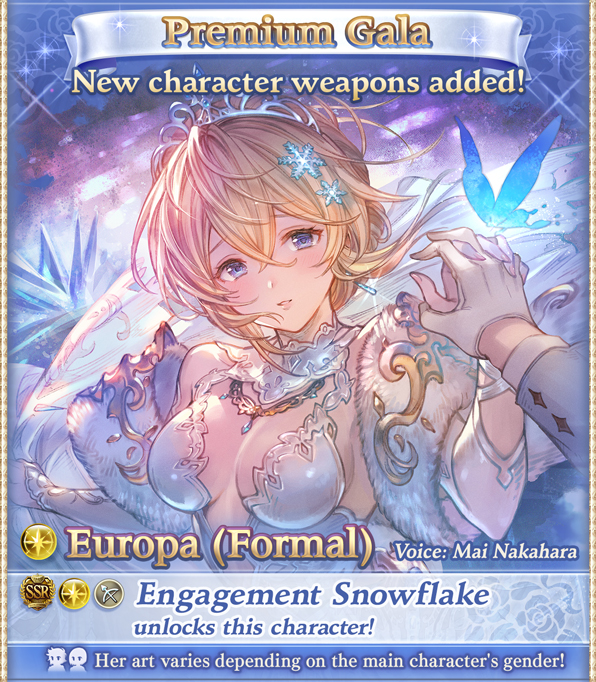 granblue_en's tweet photo. Welcome to Premium Gala, featuring new Formal versions of Meg and Mari and Europa! https://t.co/7OE5GB10PQ