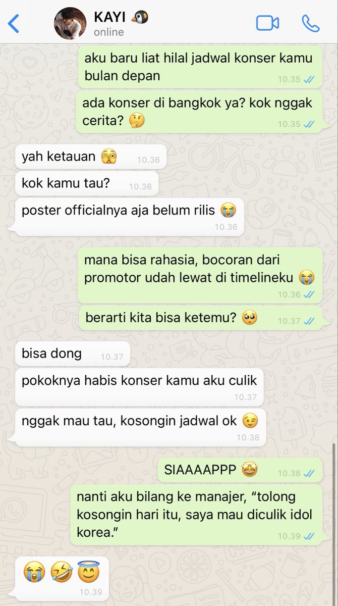 deesappears's tweet photo. kira-kira gini daily chat mereka. 🐧🐰 https://t.co/yiSSlloq2I