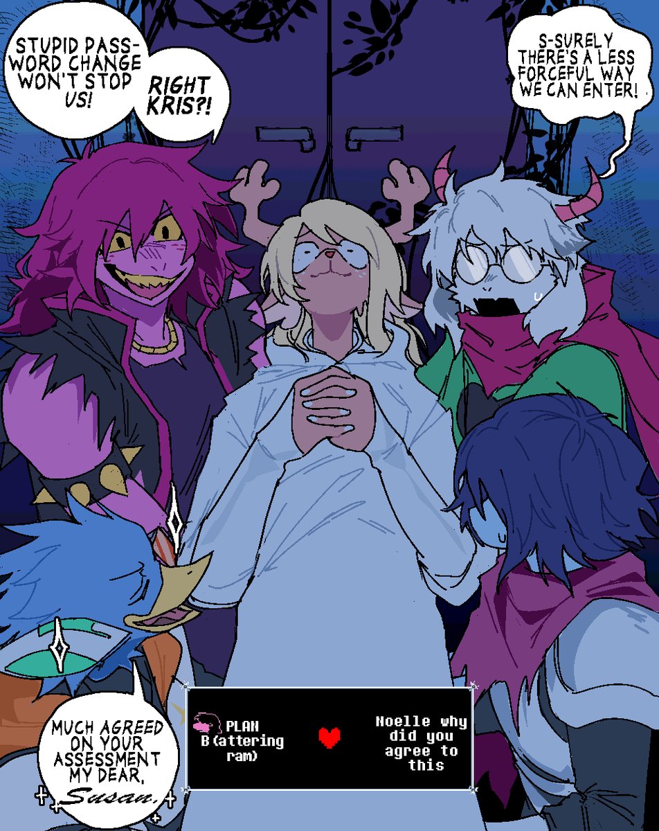Heartbreak_Juan's tweet photo. storming the bunker #DELTARUNE https://t.co/vGJjC6lyzl