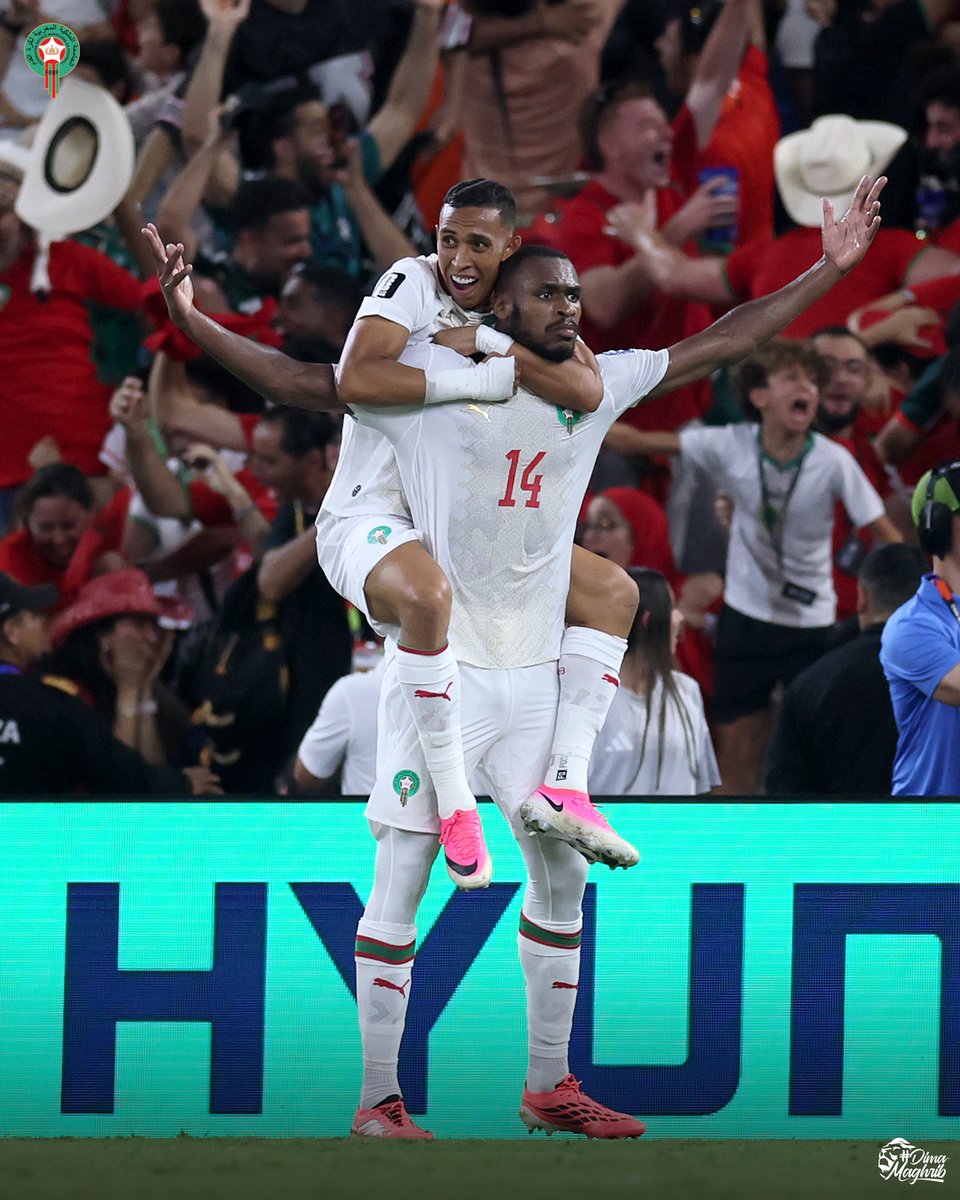 EnMaroc's tweet photo. 𝑰𝑺𝑺𝑨 𝑫𝑰𝑶𝑷 with a perfect header at the perfect moment! 🎯

#DimaMaghrib 🇲🇦 #FIFAWorldCup https://t.co/Q5dckyCnKu