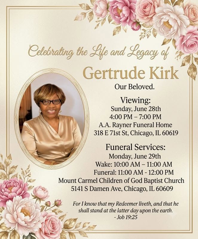 ChicagoLincoln's tweet photo. @ChicagoLincoln sadly announces the passing of Gertrude Kirk, sister of our fellow CMAC member &amp; @LUBlueTigers alum, Charles Preyar.  

Let's please keep Charles &amp; his family in our thoughts and prayers during this time of bereavement! 🙏🏽😢 https://t.co/9IC7aAtFxR