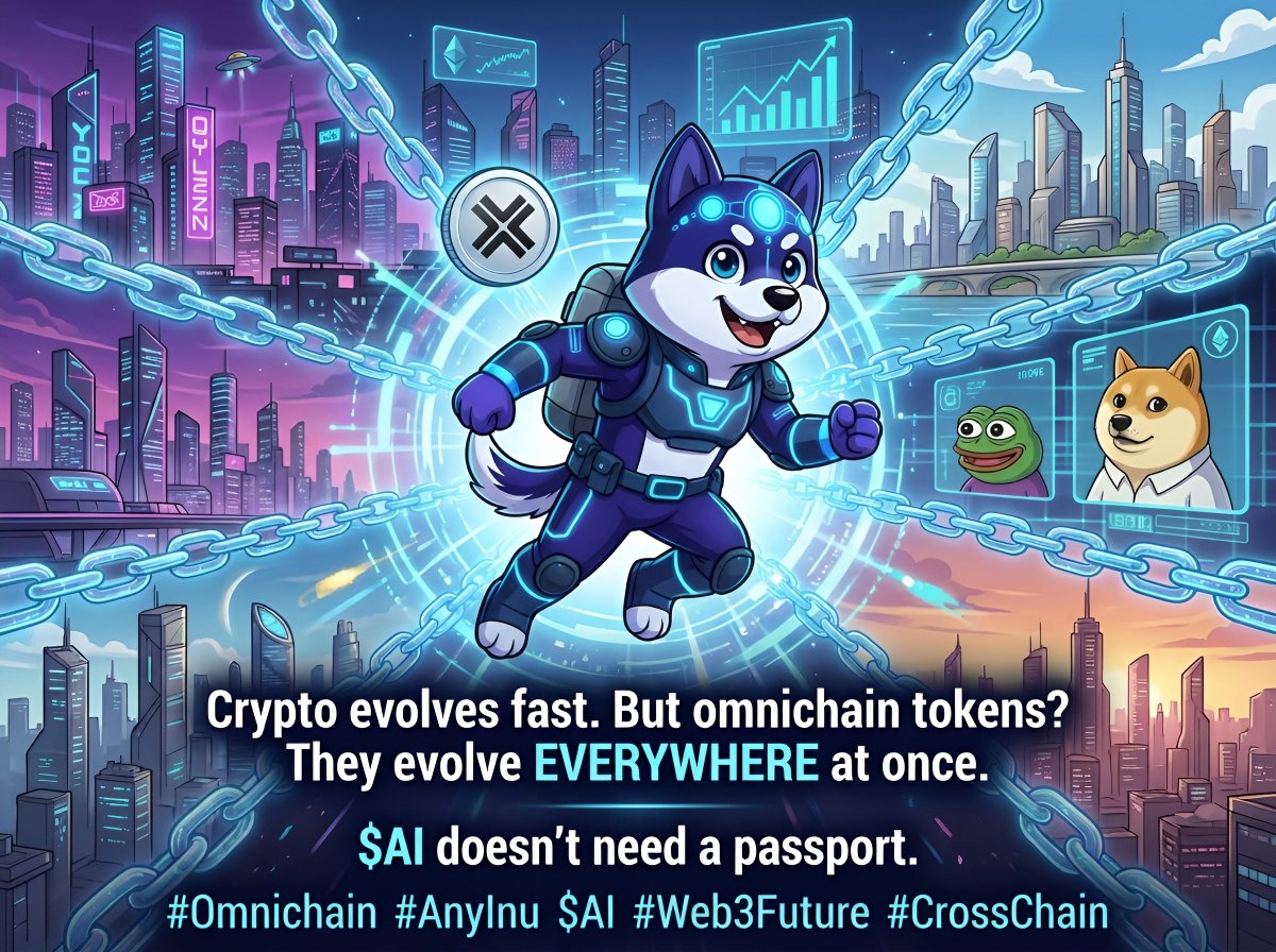 AnyInuCoin's tweet photo. Crypto evolves fast. But omnichain tokens? They evolve EVERYWHERE at once. 🐾 $AI doesn't need a passport.
#Omnichain #AnyInu #Web3Future #CrossChain https://t.co/6wOpxLh56r