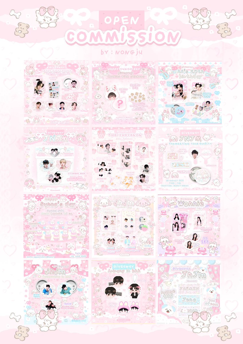 jukimikkojang's tweet photo. commission open 👼🏻🤲🏻

♡ᵎ show rt -5% 
รีทวิตมีลดราคาน้า 

✿ cms , giveaway 💌🫧
👉🏻 #jukicms 
🍮 commercial x 2 ( 1 work )
🍮 Urgent work +50

etc , please dm 🎀🪽

#รับออกแบบ  #รับออกแบบgiveaway
#CommissionTH #รับออกแบบของแจก https://t.co/F43C1MzTZv
