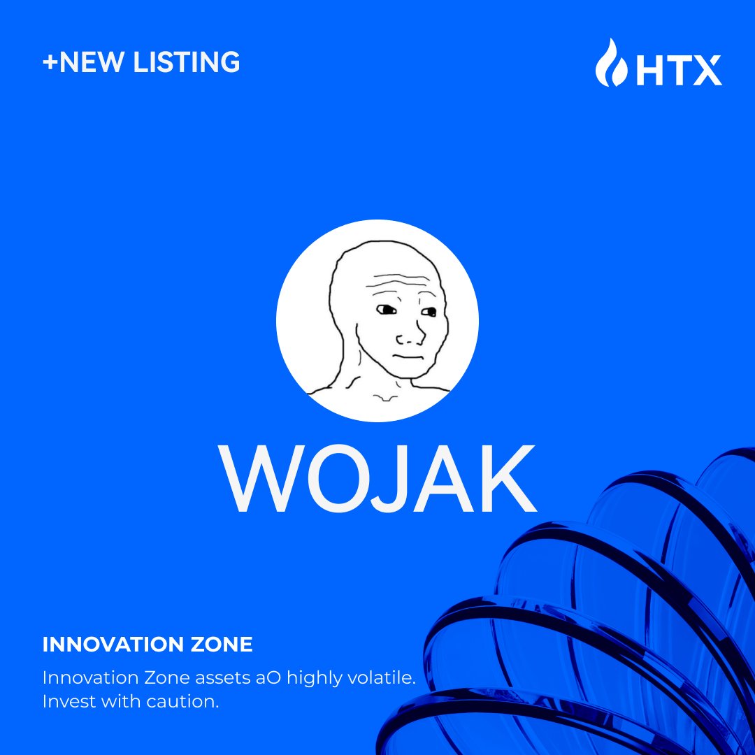 HTX_Global's tweet photo. 📣New Listing Alert!

$WOJAK @wojakcto on HTX!

Deposits Opened,
Trading Starts Soon!

https://t.co/mlxMMwjcEv https://t.co/S8oYjabTeJ