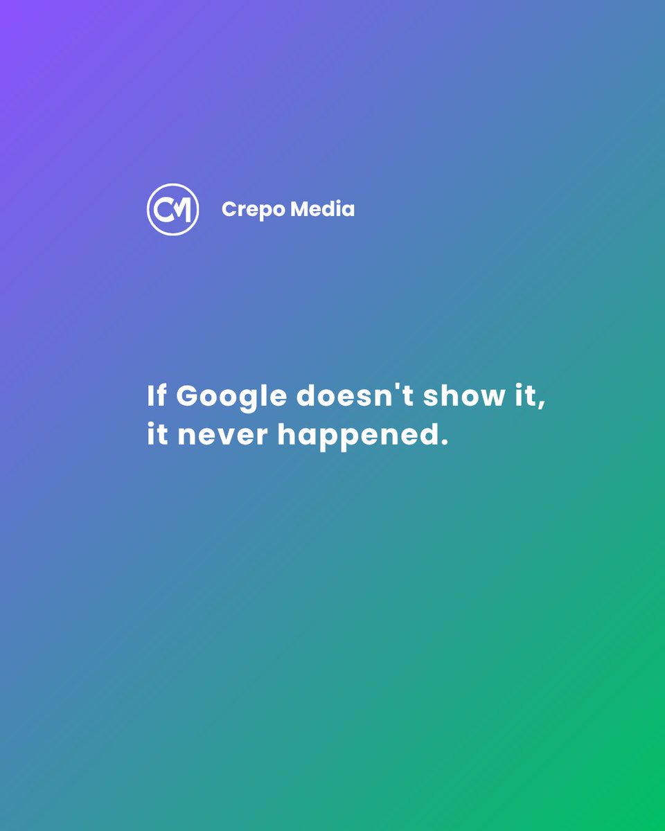 Crepomedia's tweet photo. Your pitch deck can impress a room. But your Google results impress the world. PR turns your private wins into public proof, so when people search, they see credibility, not crickets. #PRTips #SearchReputation #EarnedMedia #CrepoMedia https://t.co/auuzsHqel6