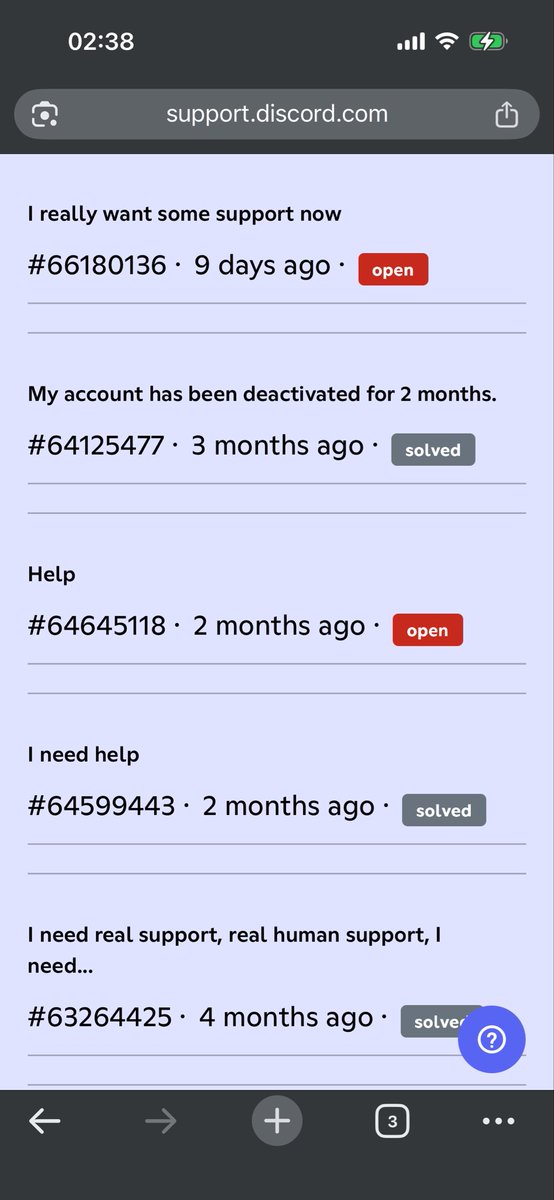 RecklesruS's tweet photo. Please help me I havent been able to log in to my account for 5 months @discord_support No one looks at my tickets the bot constantly answers and closes https://t.co/suNfDPPstc