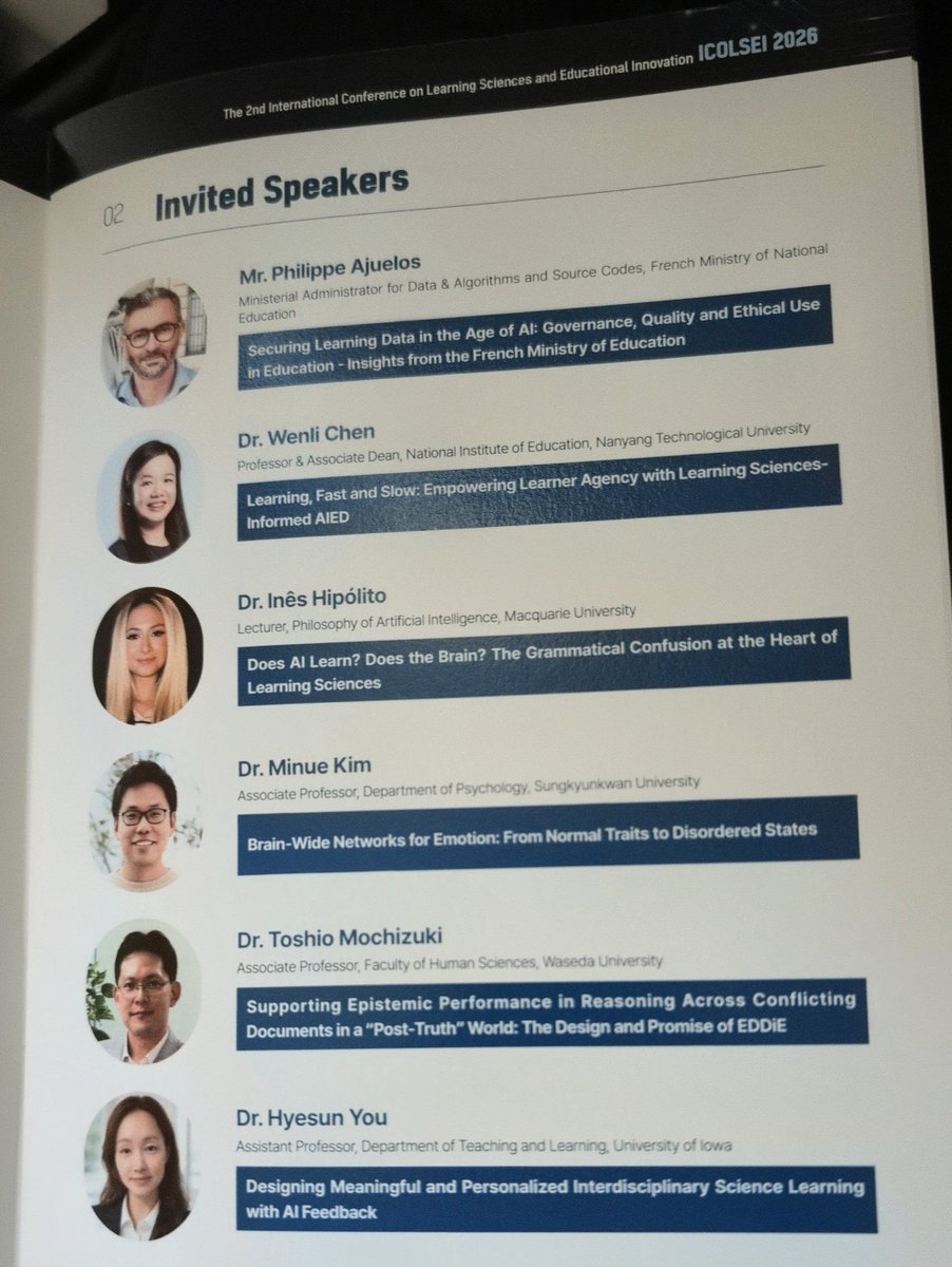 ineshipolito's tweet photo. Back from Seoul. Spoke at #SNU — UNESCO Chairs, #UNITWIN — on why #LLMs are statistics coding, and what use, if any, such a tool has in education
Is "statistics coding" too reductive, or not reductive enough?
#EdTech #LearningSciences #MacquarieUniversity https://t.co/eiYDbT7mFp