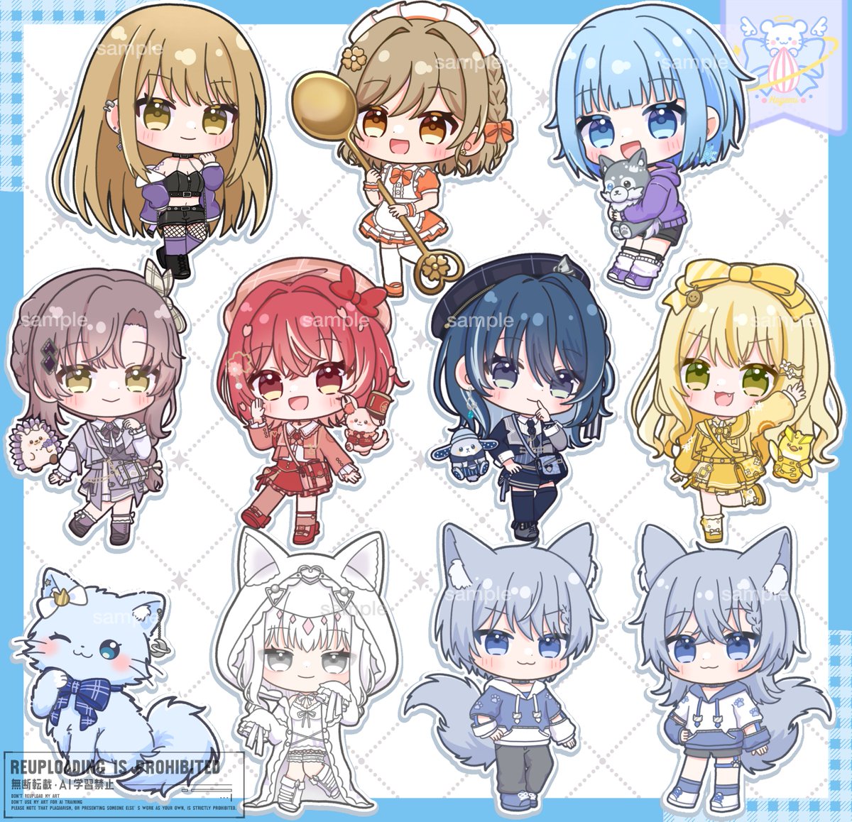 hogemi34's tweet photo. \ 6月のミニキャラまとめ /

来月も可愛いミニキャラをお届けできるよう頑張る🥳！！！ https://t.co/2GhnOxlSD1