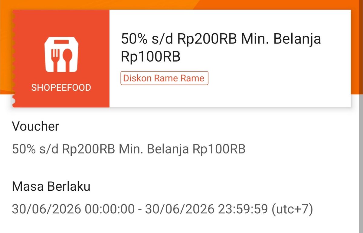 kimmyexp's tweet photo. LAST DAY DISKON 50% LAGI ‼️😍

CLAIM DISKON SFOOD 50% 200RB 
(BUKAN GROUP ORDER)

📍WORTH gass jarang jarang 50%
📍minbel 100RB
✅ALL PAYMENT

claim di resto ini👇🏻
https://t.co/IzGpybfKDO

list resto yg berlaku👇🏻
https://t.co/gmLrJmdZ21 https://t.co/PkMOBDChV3