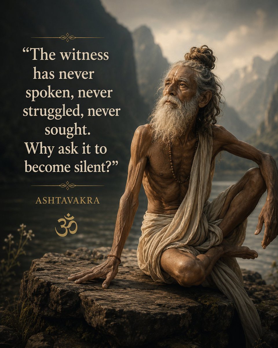 tahibiji's tweet photo. Silence belongs to the mind. The witness is prior even to silence. https://t.co/4SAcztTRBy