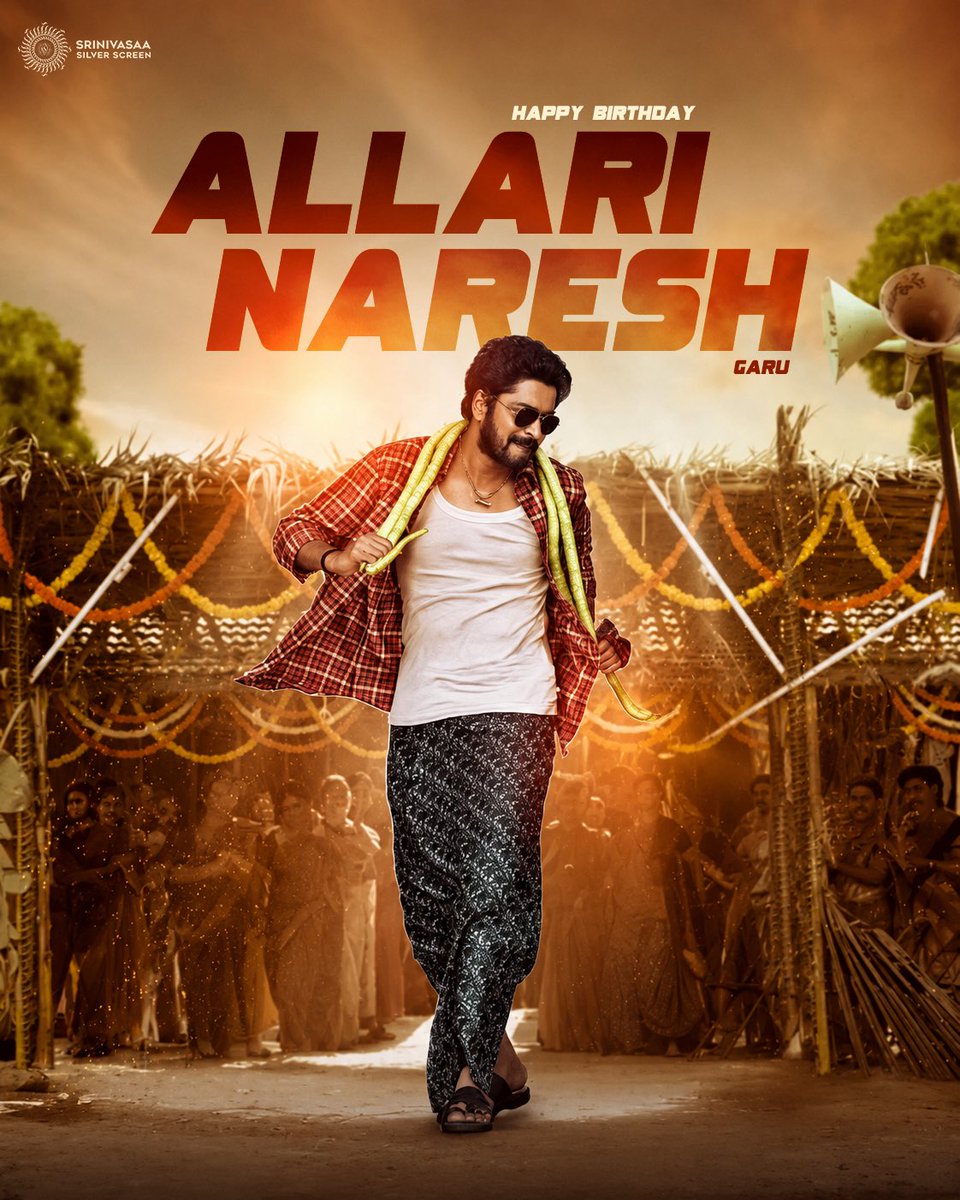 SS_Screens's tweet photo. Wishing Happy Birthday to our versatile Hero and entertainer @allarinaresh garu 🎉❤️‍🔥

May you have a wonderful year ahead filled with massive success and happiness 🔥

All the best for all your future endeavours 🤩

#HBDAllariNaresh https://t.co/CPhBJYT0Ky