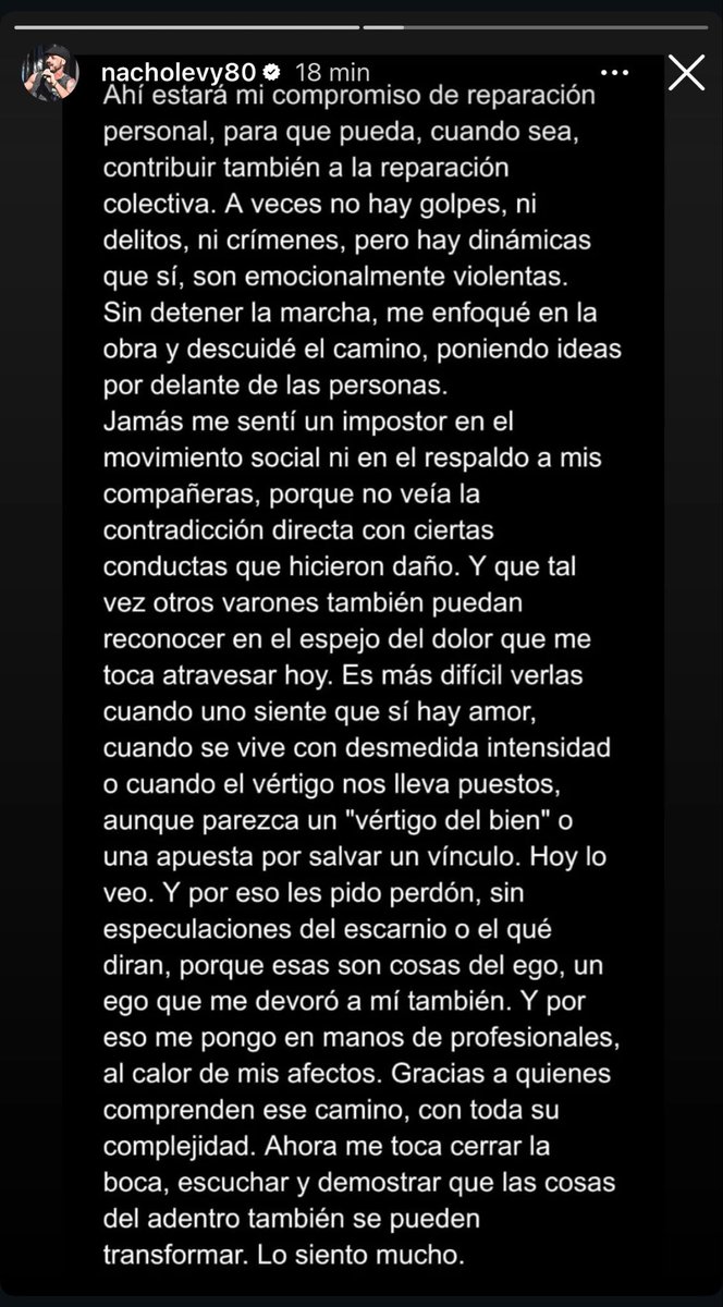 balcanizada's tweet photo. Apareció Nacho Levy. Faltó que le eche la culpa a Milei porque no lo paran de escrachar mujeres. https://t.co/rBzsd9qpKM