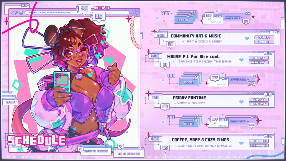 MomoplushVT's tweet photo. What’s happening in the garbage can this week!  👾💫 Jun 29th - Jul 5th 👾💫 https://t.co/hjxqsjnDIZ