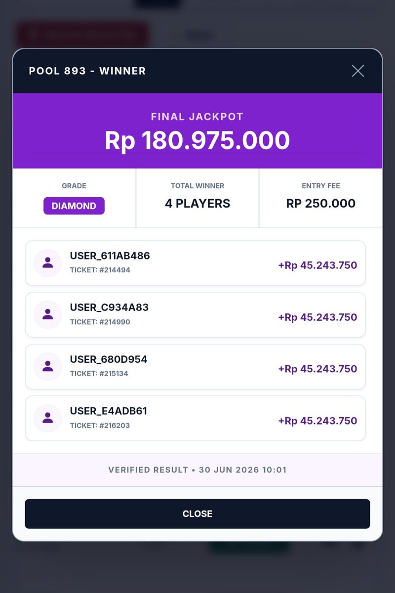 newmegapool's tweet photo. Selamat... 🏆🏆🏆 List lengkap pemenang https://t.co/kgIk3gyoJ0

#football #soccer #worldcup #jackpot #sepakbola #pool #Update https://t.co/VjfLL4HEOw