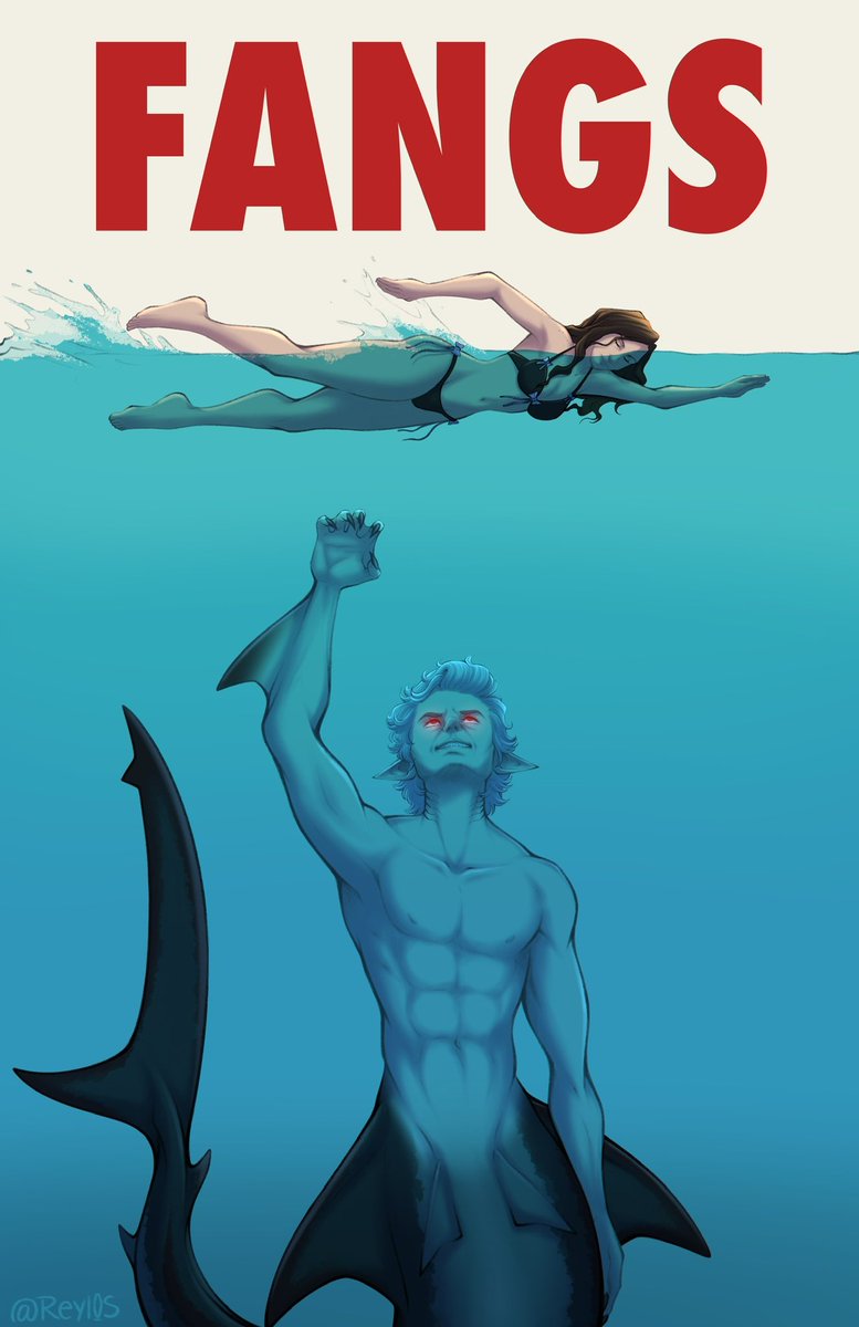 Reyl0s's tweet photo. ‘FANGS’ starring Astarion Ancunin, and Leira.🦈👀🩸

#astarion #sharkstarion #bg3 #tavstarion https://t.co/RK7LiHyBcb