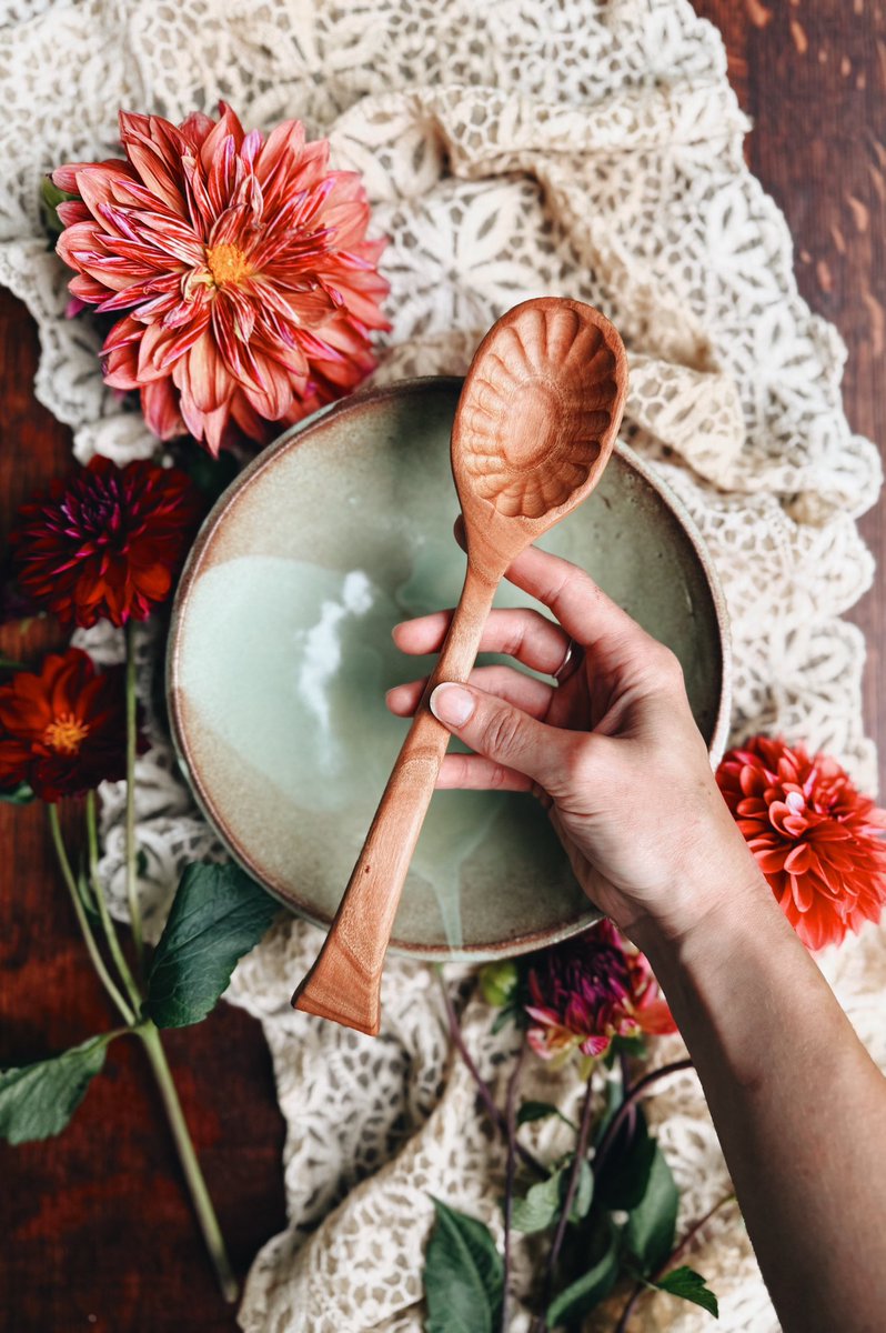 polderfamily's tweet photo. Meet the Little Southern Ladle. ✨ Hand carved from Cherry wood. #dreamware https://t.co/4o5LGWs5Pc