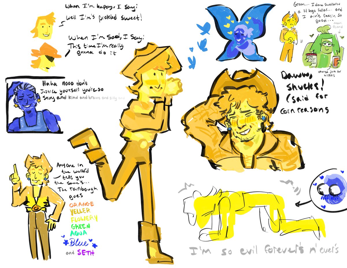 Hiscusbiscus's tweet photo. I’m obsessed with Yellow right now… oh my god he’s so silly. Here are some crappy doodles of my favoritest boy #deltarunechapter5 #deltaruneyellow #deltarunefanart https://t.co/qEeqRCzQb0